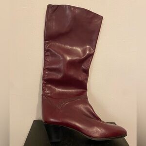 Burgundy Nappa Leather Boots